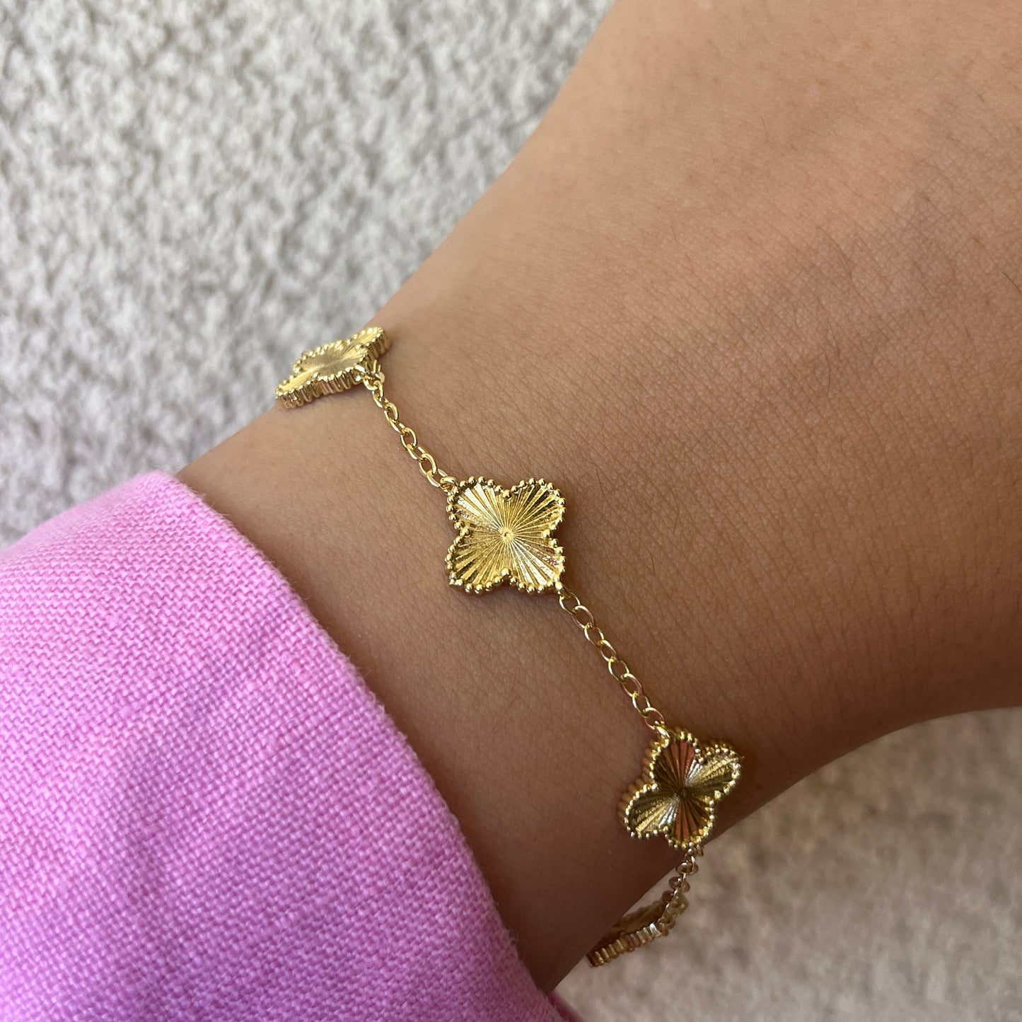 Gold Yonca Bileklik