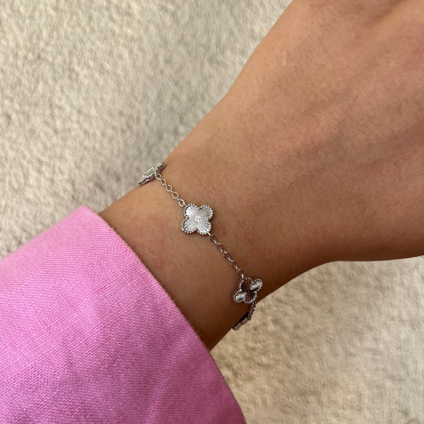 Silver Yonca Bileklik