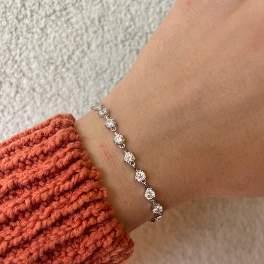 Xuping Silver Kalp Taşlı Bileklik